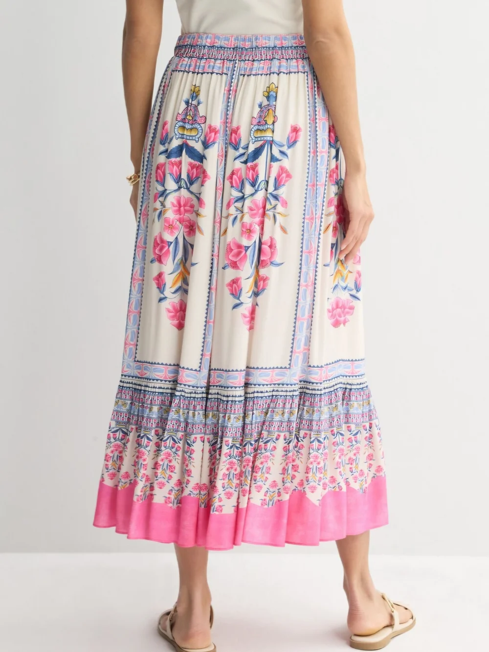 Farmers Market Pink Floral Boho Maxi Skirt | Size Small - NWT